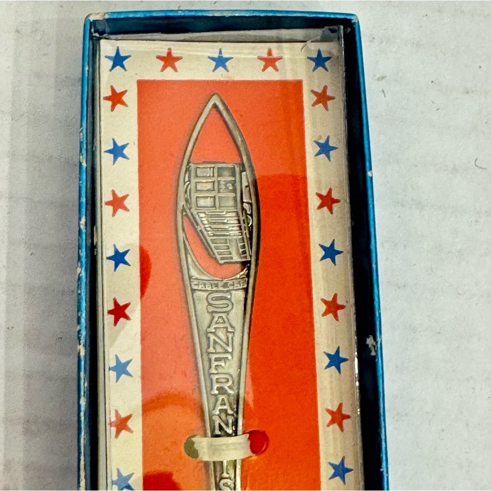 Vintage San Francisco California Cable Car Etched Collector's Souvenir Spoon NEW